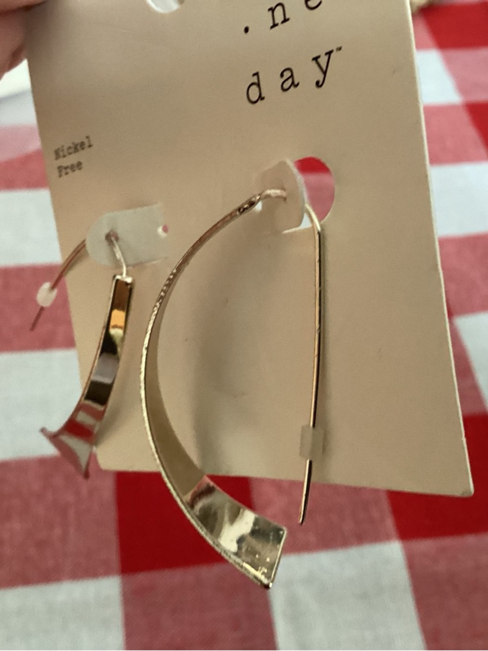 a new day Polished Curved Earrings - Picture 2 of 5